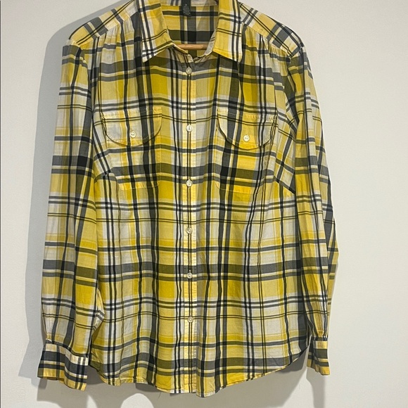Ralph Lauren Tops - Ralph Lauren Plaid Button-Down Shirt in Yellow and Black